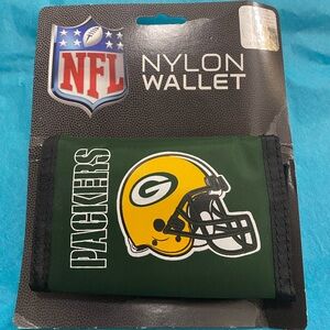 Green Bay Packers Green & Yellow Nylon Trifold Wallet